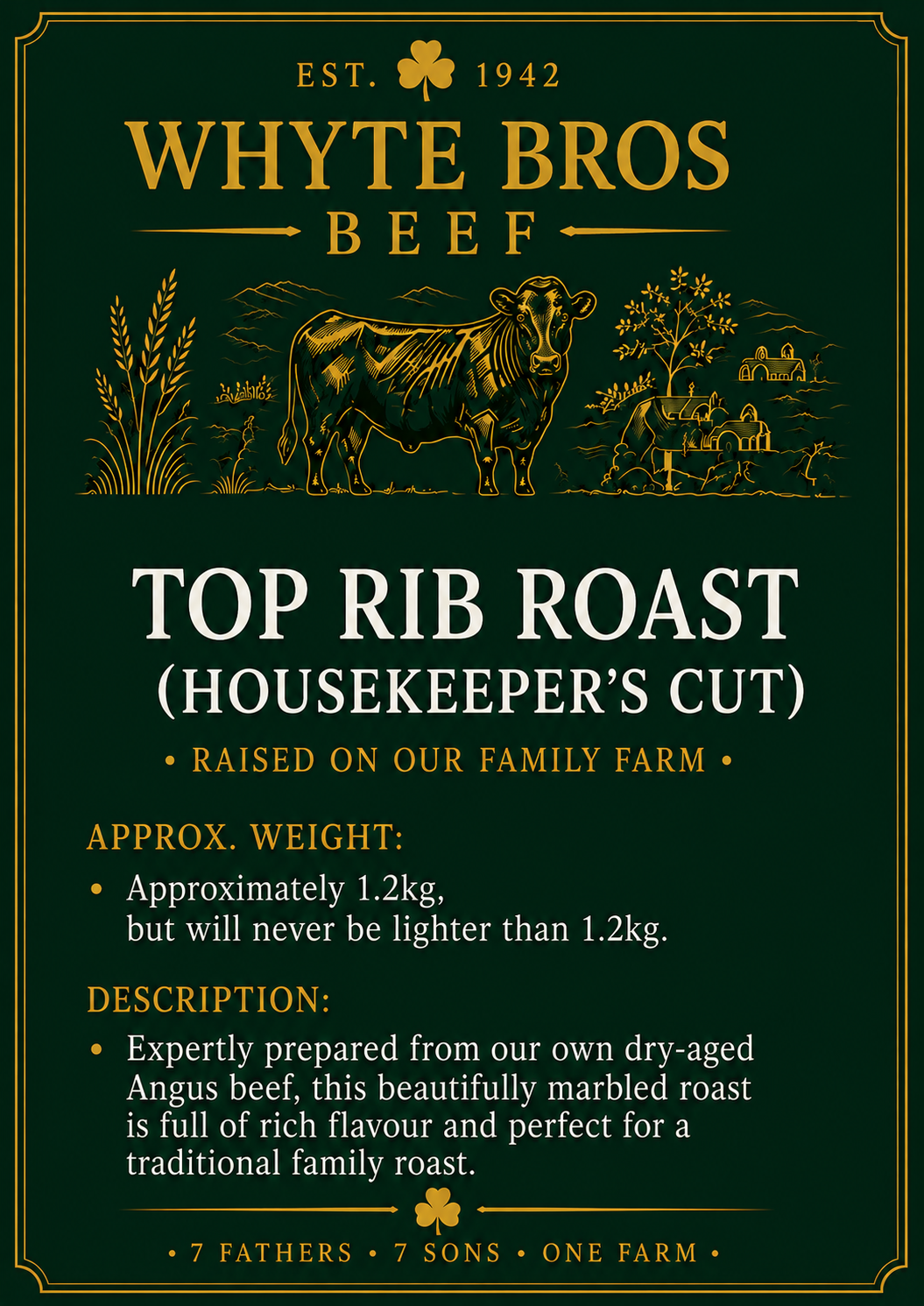 Top rib roast (housekeepers cut)